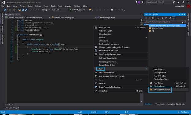 Getting Started With .NET Core With Windows And Visual Studio 2015 ...