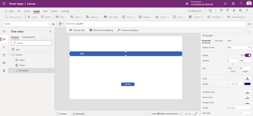 How To Add Marquee (scrollable Text) In Powerapps