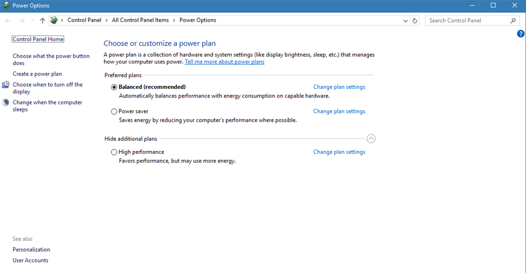 How To Change Your Power Options In Windows 10