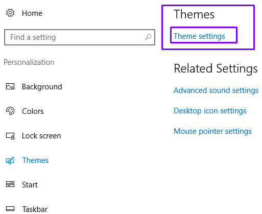 windows 10 theme change icon background color