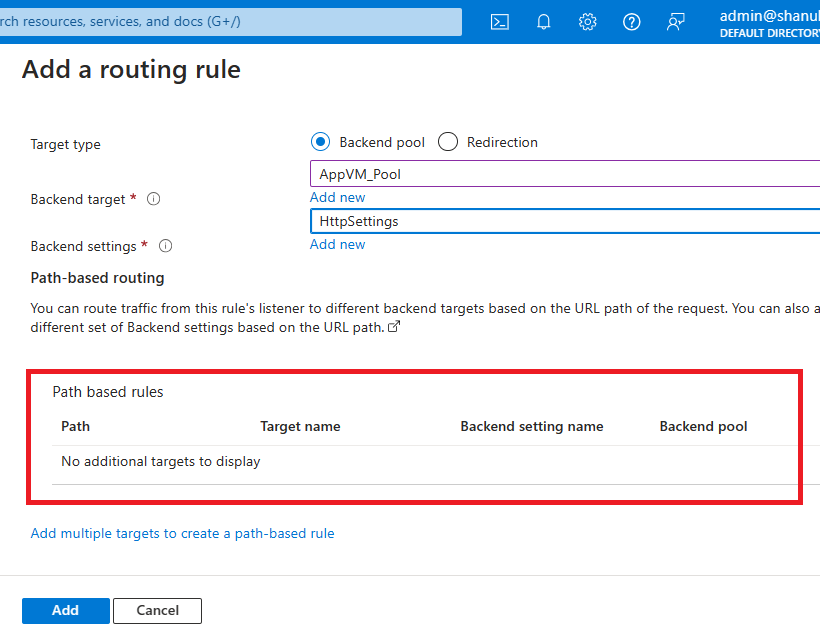 Path based rules