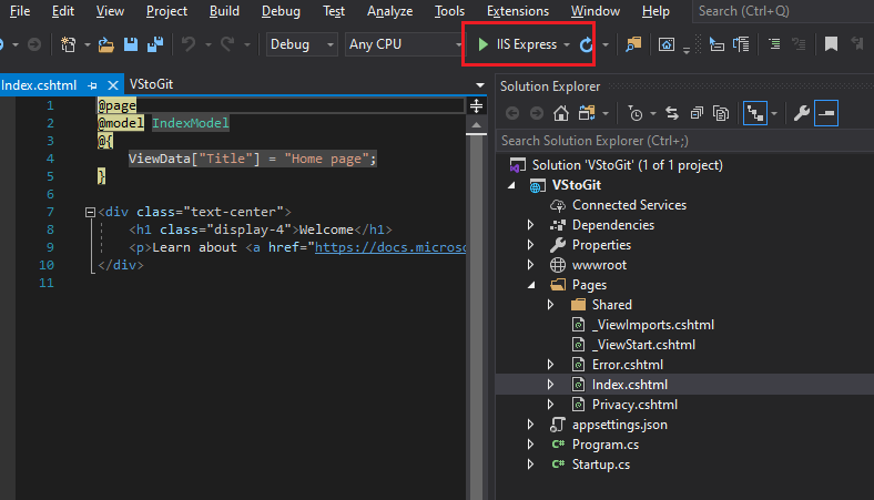 Как загрузить проект на github из visual studio 2019