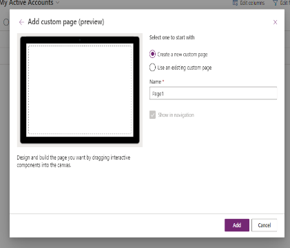 How To Create A Custom Pages In Model Driven App (PowerAPPS)