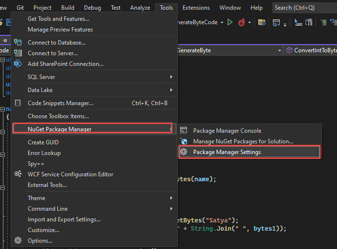 Nuget Package Visual Studio 2022