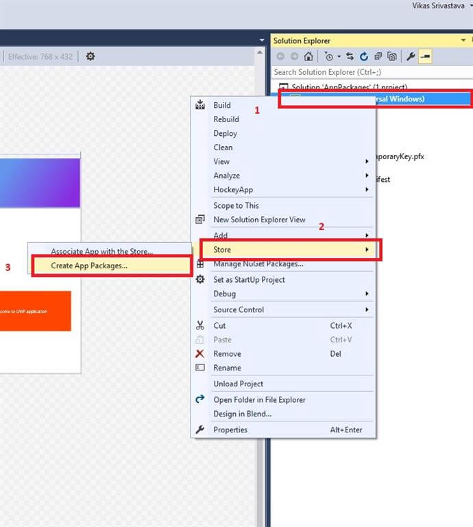 How To Create An App Packages In UWP Project