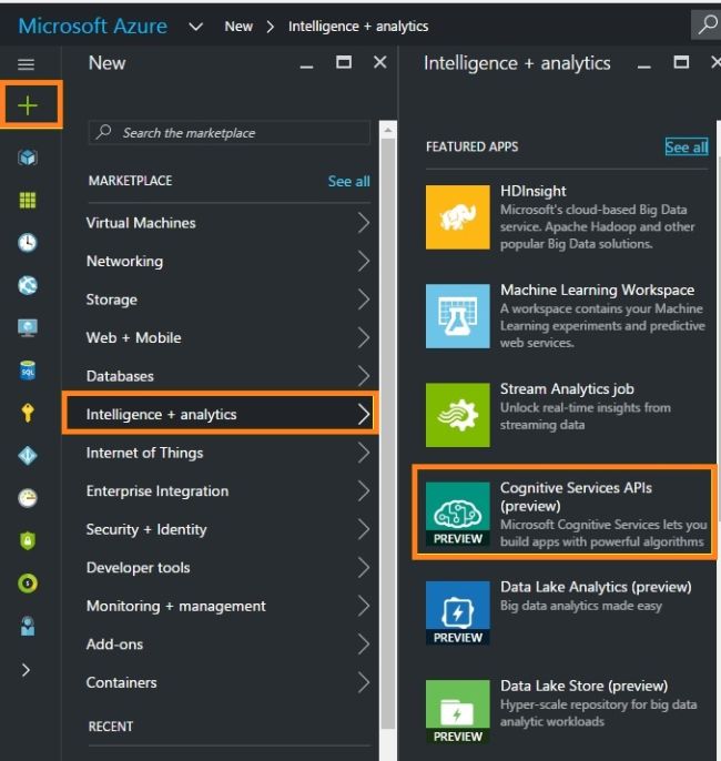 How To Create Microsoft Cognitive Service Bing Speech API On Azure Portal