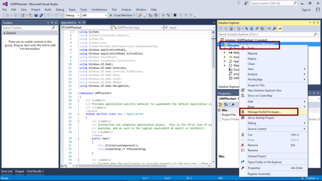 How To Create PieChart In Universal Application Development With XAML ...