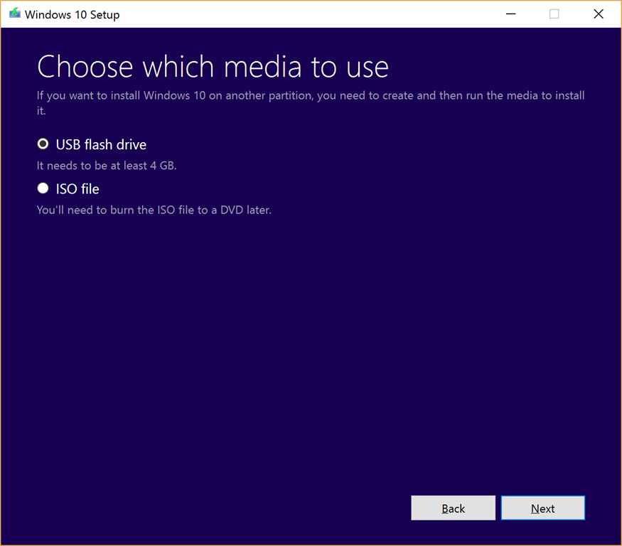 windows media creation tool windows 8 boot