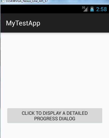 How To Display A Progress Dialog Window In Android