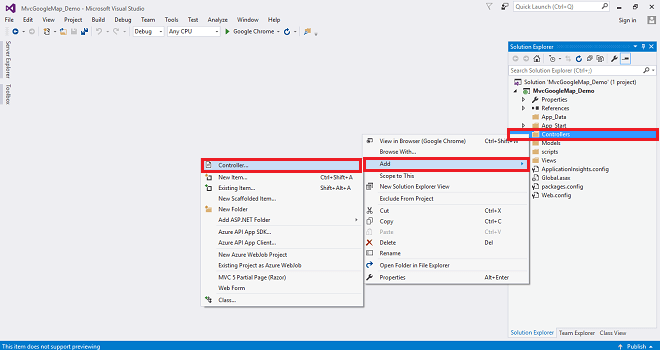 How To Implement A Google Map And Add Location Dynamically Using MVC 5