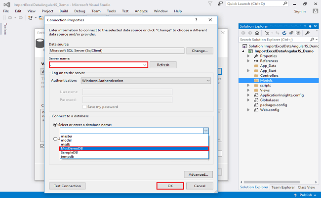 How To Import Excel Data Into SQL Server Using Angular In MVC 5