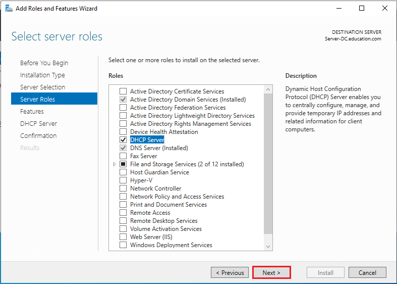 How To Install DHCP Server And Configure Windows Server