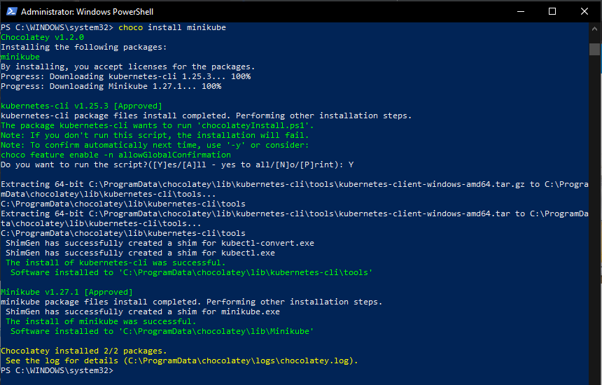 How To Install Kubernetes Via Minikube Using Windows 10 PowerShell