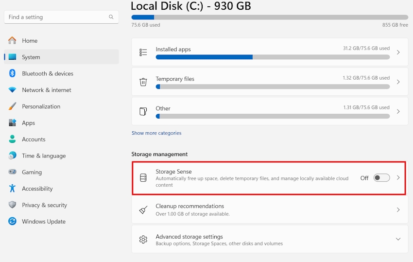 How to Manage Drive Space with Storage Sense in Windows 11?