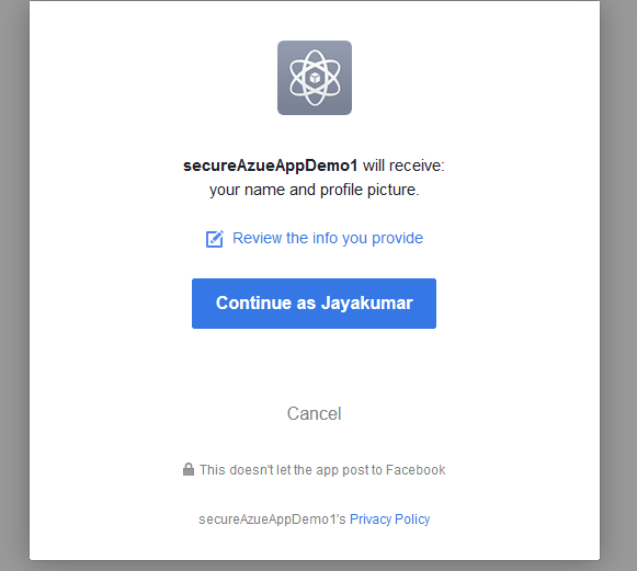 Facebook Authentication — Atlas App Services