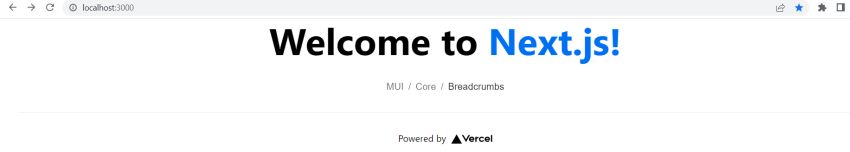 How To Setup Next JS With Material UI/MUI Component Basic Breadcrumbs