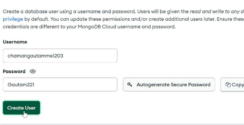 how to create readonly user in mongodb