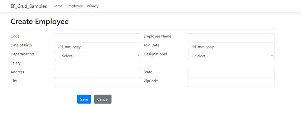 Implement CRUD Operations With Sorting, Searching And Paging Using EF Core In ASP.NET Core