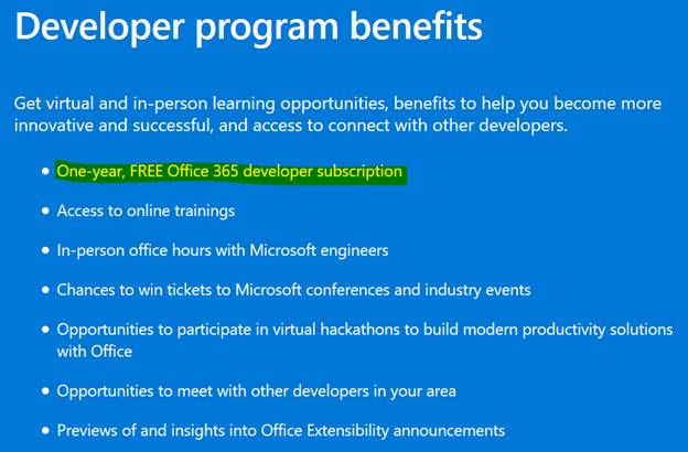 Introducing Microsoft Office 365 Developer Program