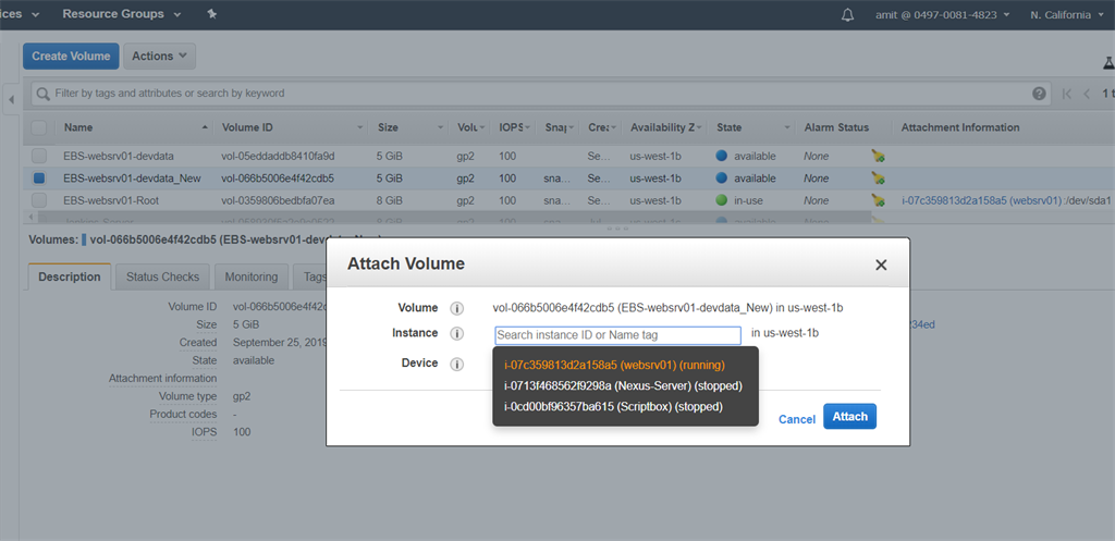 AWS Elastic Block Store