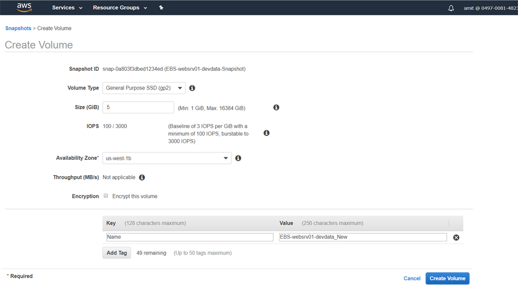 AWS Elastic Block Store