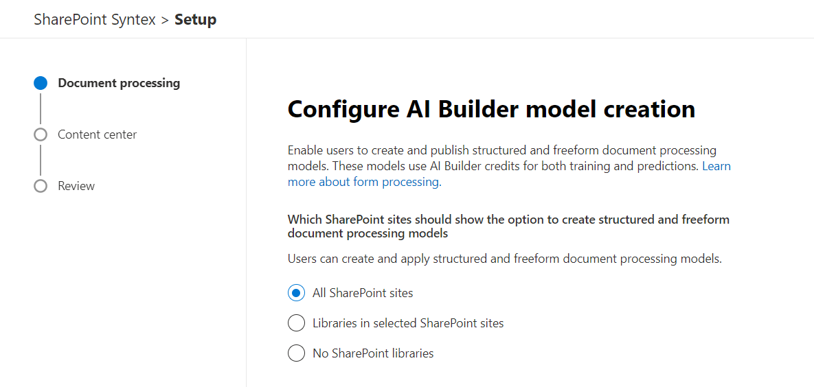 Create an enterprise model in Microsoft Syntex - Microsoft Syntex