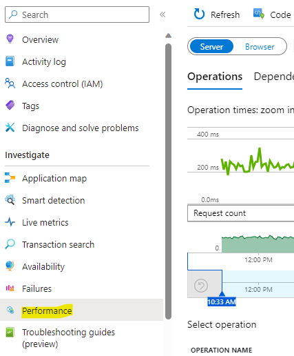 Investigate Root Cause for Latency with Azure App Insights