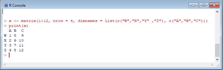 Matrices In R