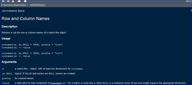 Matrix In R Naming Column Using colnames Function And