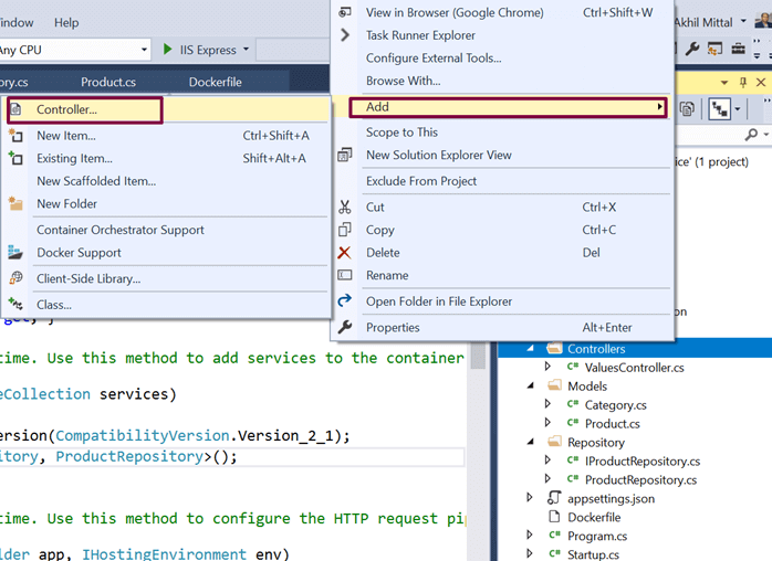 Microservice Using ASP.NET Core