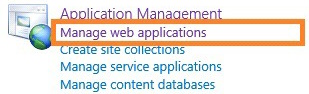 Manage web application