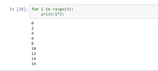 for i in range python example