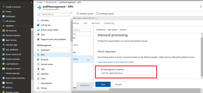 Mock API Response Using Azure API Management