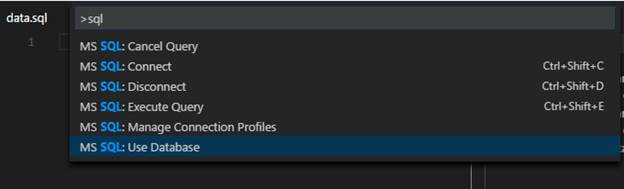 MSSQL Extension For Visual Studio Code
