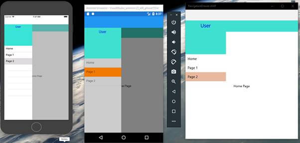 Navigation Menu With Syncfusion In Xamarin Forms