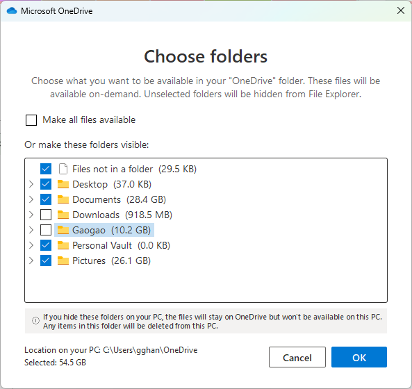 Add a Folder/File to OneDrive Without Moving it into OneDrive