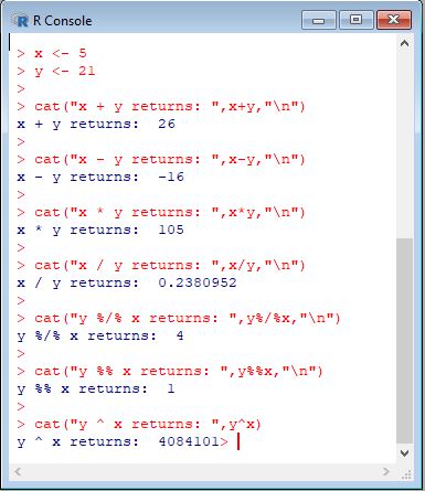 Operators In R