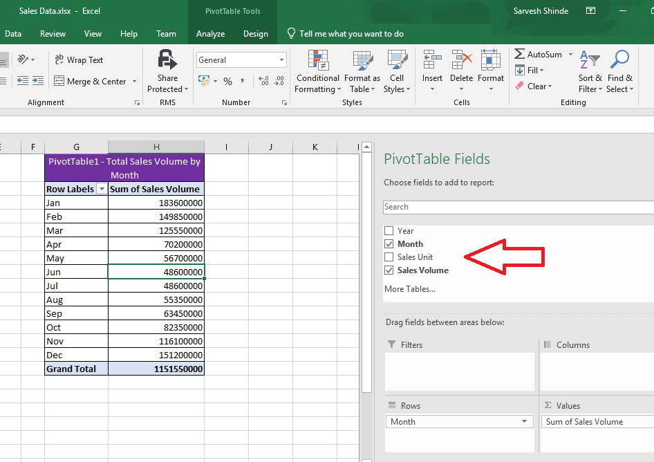 Pivot Tables and Pivot Charts in Excel