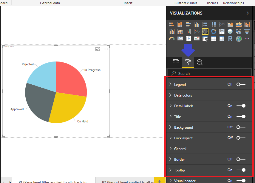 Power BI Axis, Data Labels And Page Level Formatting