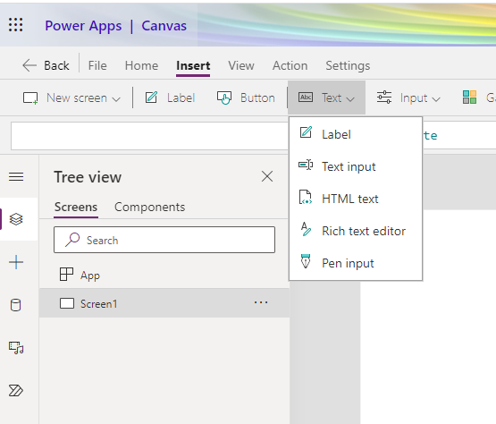 Powerapps - Create Label And Textbox