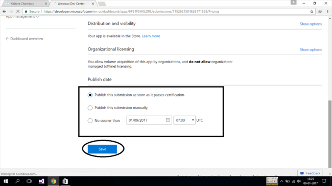 Publishing Applications On Windows Store