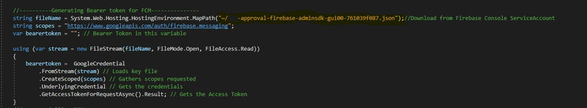 Push Notification From C# .Net to Android Using FCM HTTP V1