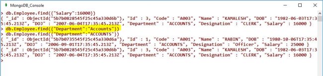 Query on Stored Data in MongoDB