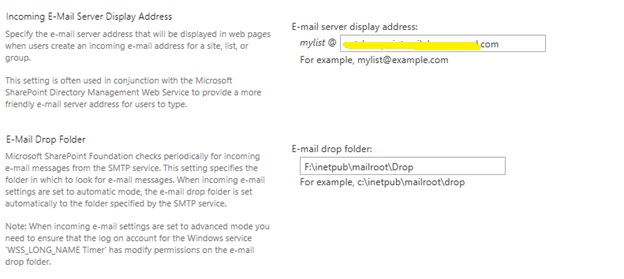 Receiving Emails Onto Document Library In SharePoint (On-Premise)