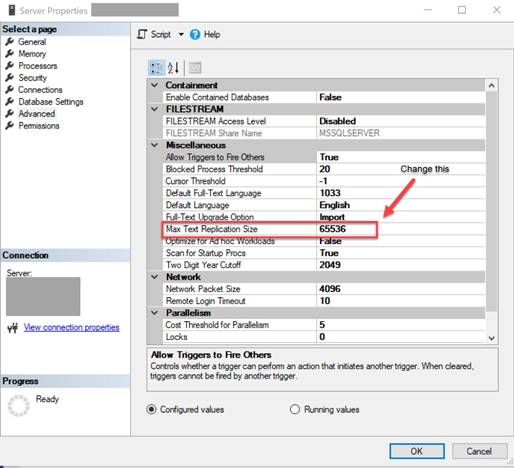 Replication Of Max Text Length