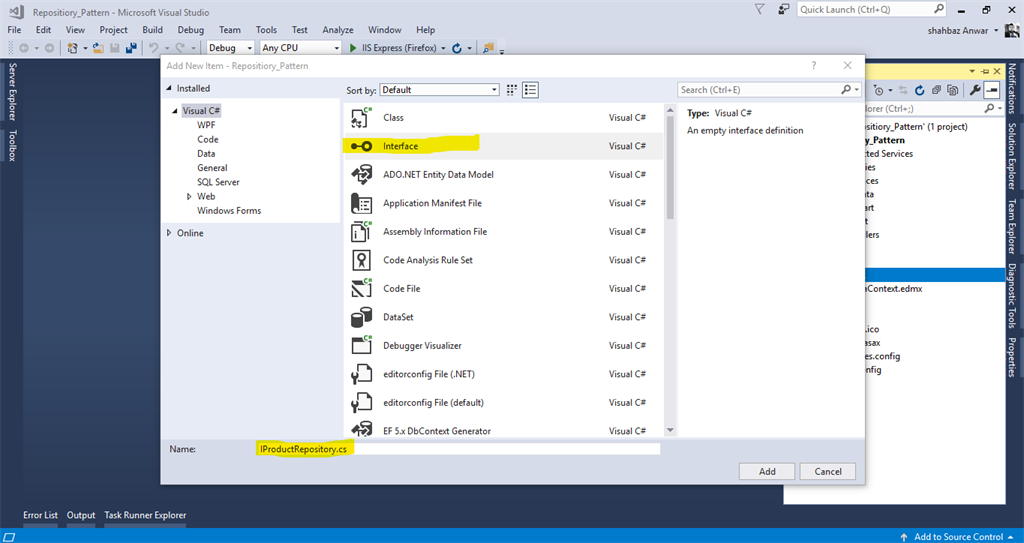 Repository Design Pattern In ASP.NET MVC