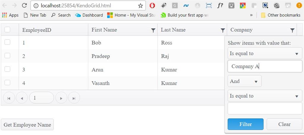 The Select All Check Box Header Template In Kendo Grid ...