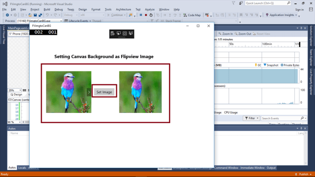 Setting Canvas Background As FlipView Selected Image In UWP