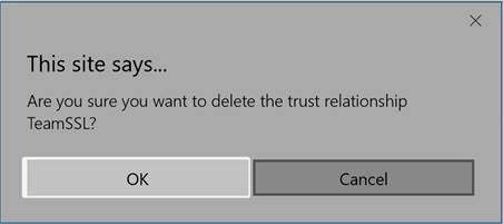 SharePoint 2016 Central Admin - Security - Manage Trust