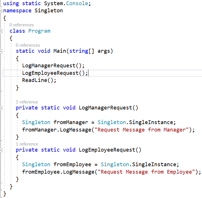 Singleton Design Pattern In C Part One